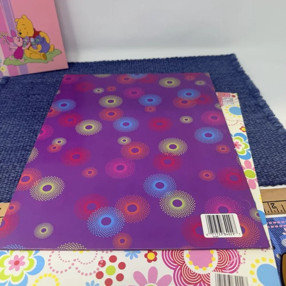 Set of 3 Disney Winnie The Pooh 3-Ring 2-Pocket Subject Folders School Supplies
